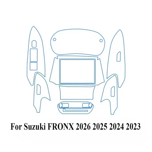 Imagen 2 del producto Consola central de puerta de coche, película protectora antiarañazos de TPU para navegación de salpicadero multimedia para Suzuki FRONX 2024-2025, película Interior de coche