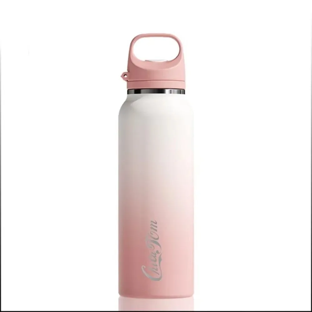 

Изолированная бутылка для воды на 600 мл, нержавеющая сталь, одноручная крышка, изолированный контейнер для напитков, большая емкость, герметичный дизайн