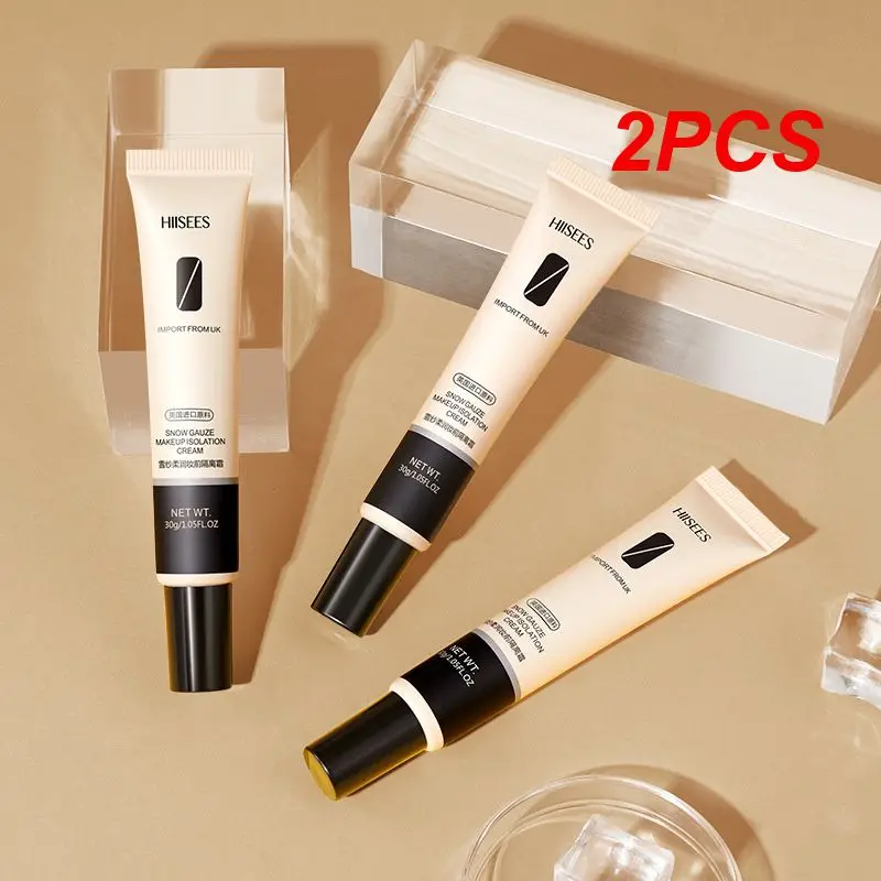 2PCS Isolation Cream Lasting Liquid Foundation Meaty Texture Natural Makeup For Everyday Use Makeups Highest Rated