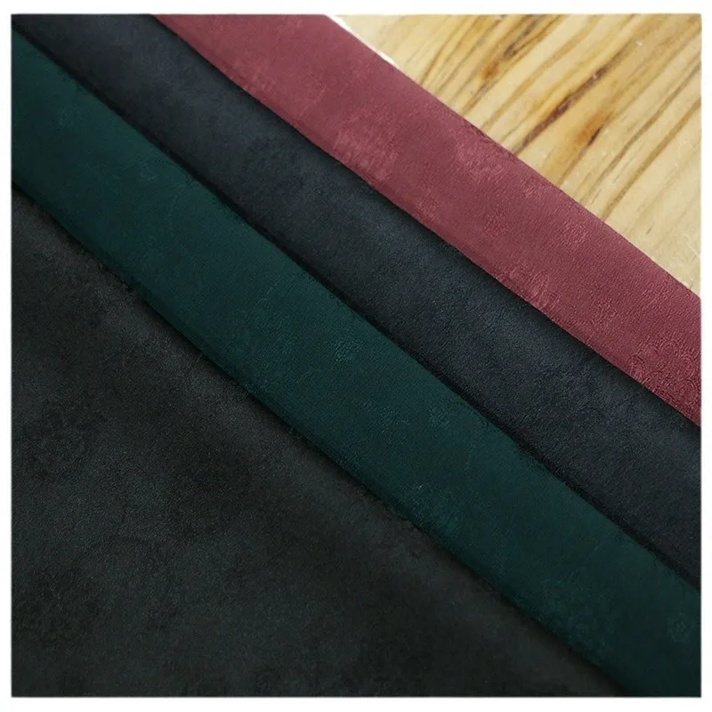 Heavy crepe small jacquard intangible cultural heritage silk fabric new Chinese-style clothing for cheongsam and Hanfu