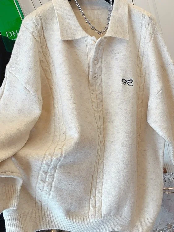 

Большой размер 300, корейский Sle, осенне-зимний витой вязаный свитер, повседневный ленивый Sle ex пара INS