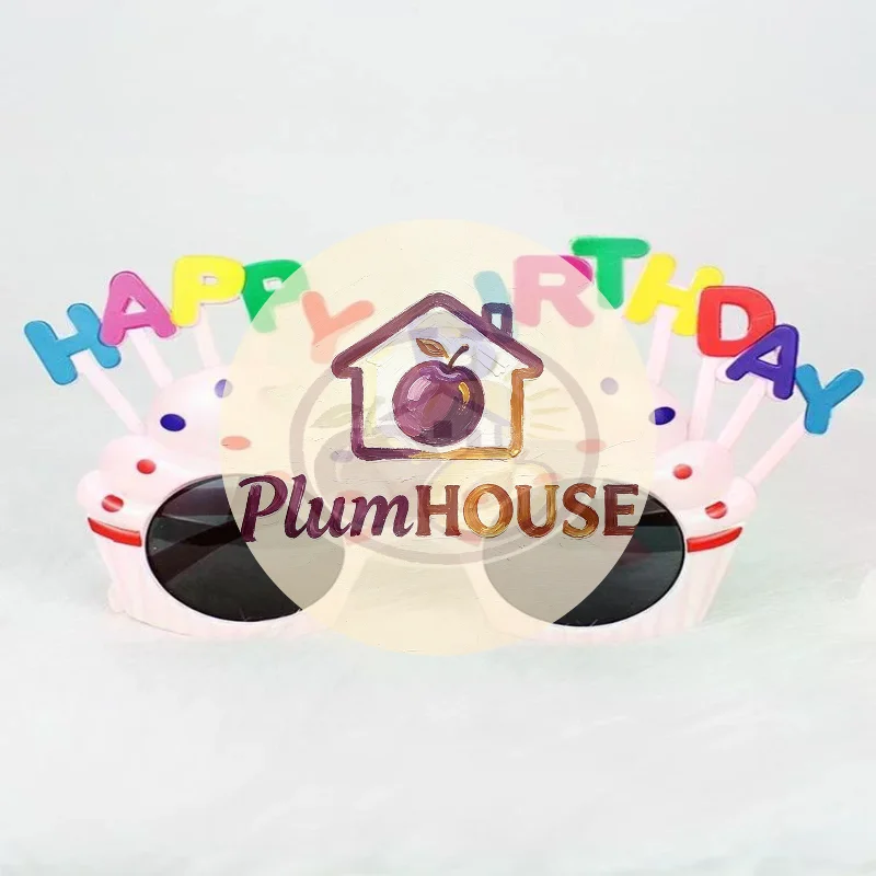 Happy Birthday Party Glasses Novelty Photo Booth Props Plastic Decorative Glasses Celebration Accessories Event & Party Supplies