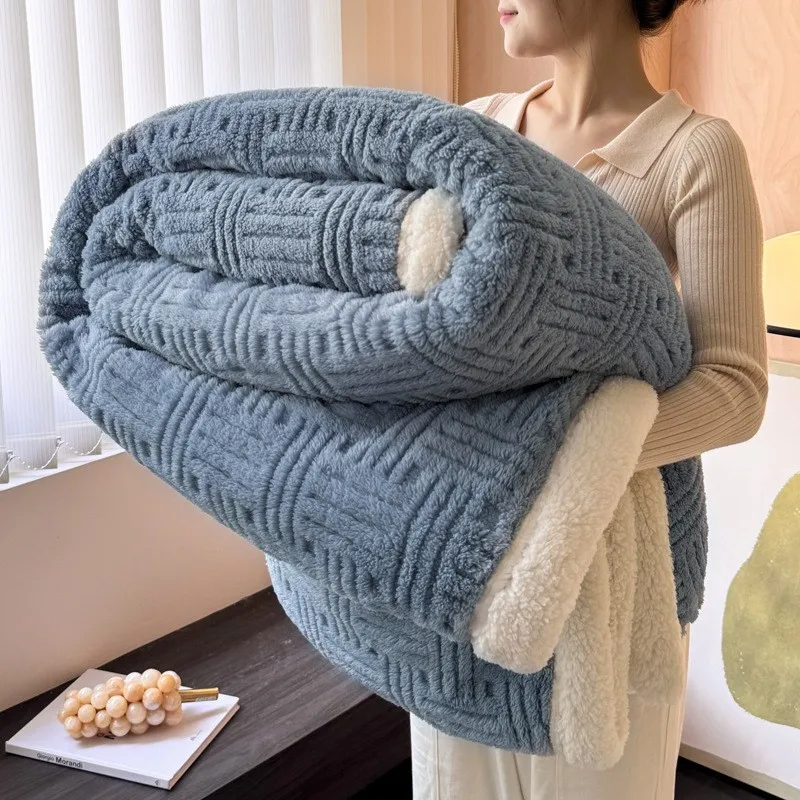 

Autumn And Winter Thickened Blanket Suitable For Bedroom Living Room Office Leisure Blanket Warm and Soft Multi-size