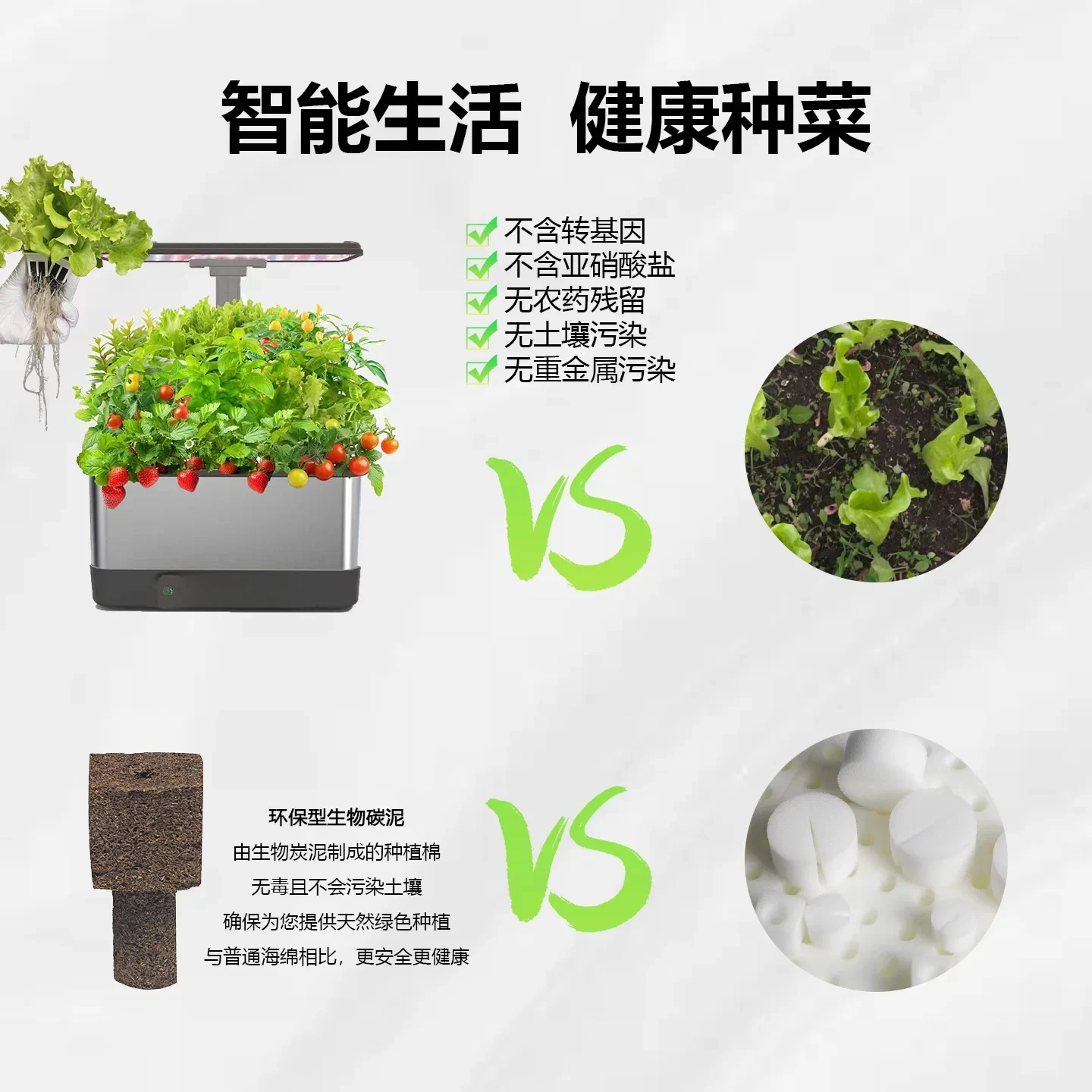 Desktop small hydroponic machine Household soilless cultivation artifact Indoor vegetable pots do not take up space