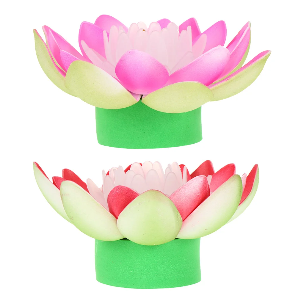 

2Pcs Operated LED Lotus Light Buddhist Decoration Party Festival Wedding Gift Ornament Lotus Light
