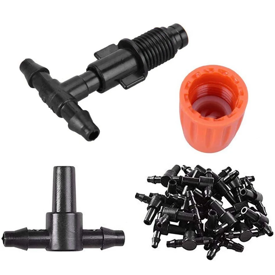 AA94-60 Pcs Micro-Spray Adjustable Flow Irrigation Drippers, Garden Adjustable Sprinkler Drip Irrigation Misting Drip Kit