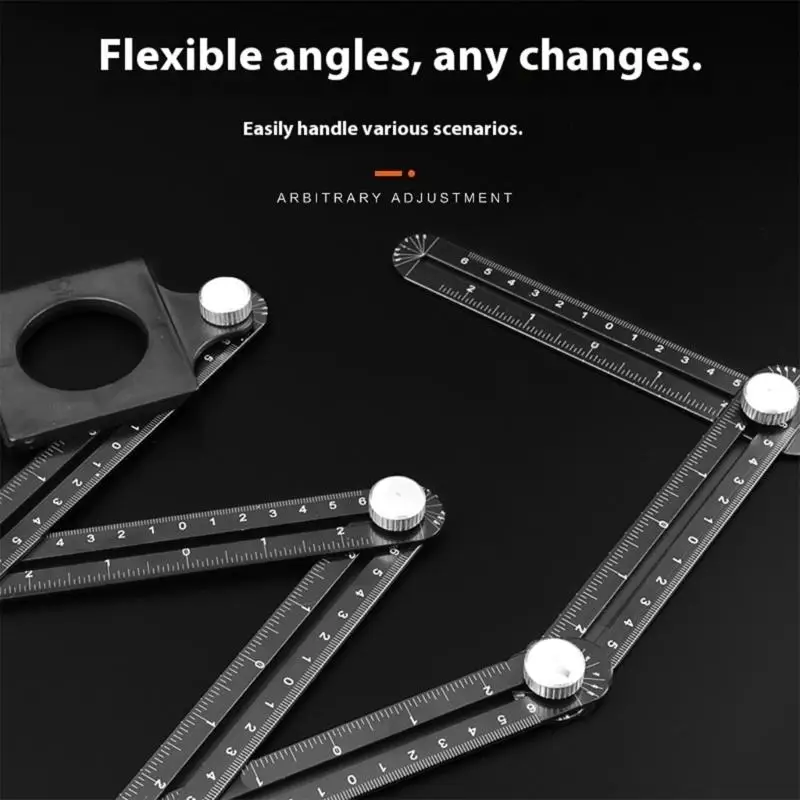 652F Aluminum Perforated Template Tool Tile Opening Locator Measuring Ruler
