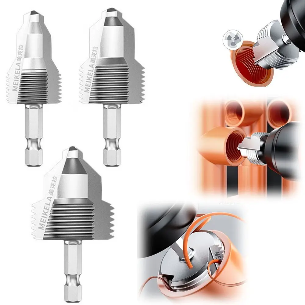 4 Points/6 Points/1 Inch PVC Pipe Threader Internal Thread Fast PPR Water Pipe Opener Tap Waterpipe Tapping Pagoda Drill