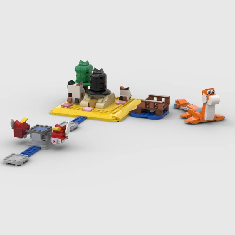 312 قطعة MOC ماريوسيد العربة S ليكسايد جيجا جرس نموذج اللبنات العمارة لتقوم بها بنفسك الإبداعية هدية الكريسماس لعبة تعليمية طفل #2