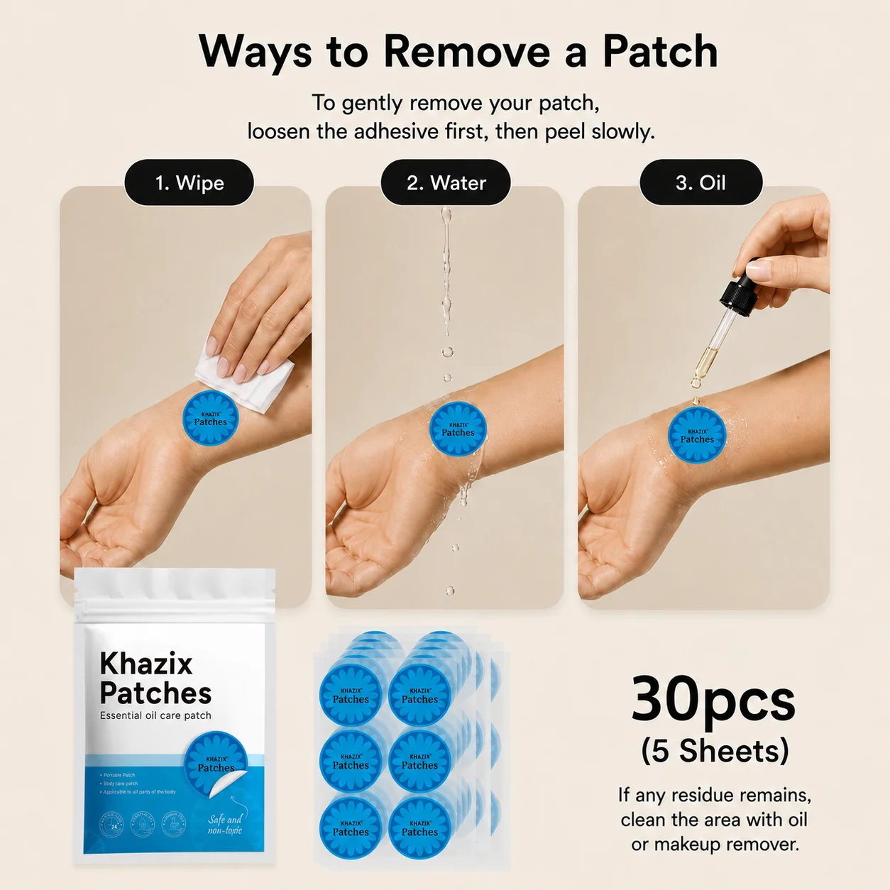 30Pcs Energy Patches Natural Ingredients Vegan Friendly Daily Energy Boost Patch Portable Body Stickers for Work Travel Sports image 5