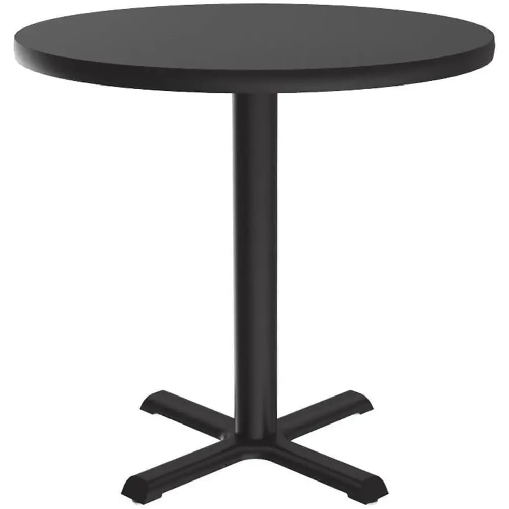

24 Round Black Granite Laminate Cafeteria and Breakroom Table