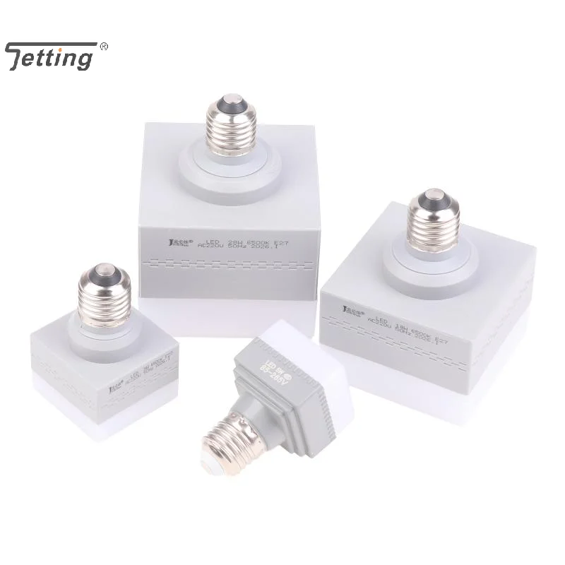 220V E27 LED Lamp Bulb 5/9/18/28W High Power Led Square Energy Saving LED Light Indicator Rotating Portable Light Bulb