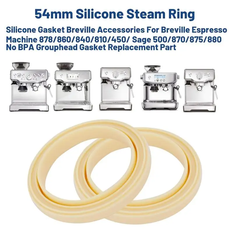 54mm Food Contact Safe Group Head Gasket Steam Ring Replacement for Breville Sage Coffee Machines
