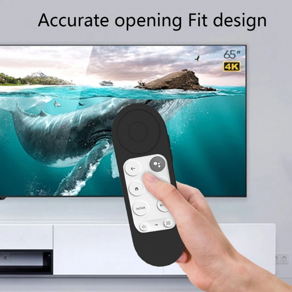 Dla Google TV Chromecast 4K TV 2020 pilot pokrywa silikonowa dla Google zestaw pudełkek pod telewizor silikonowy futerał