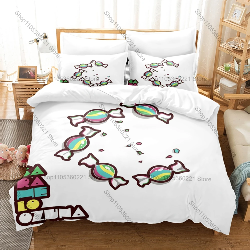 Latin Singer Ozuna Kapo Bedding Set 3 Piece Music Lover Duvet Cover Set Home Textile Fans Gift Kawaii Bear Pattern Pillowcase
