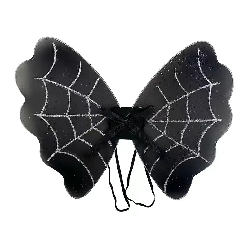 Children Girl Spider Web Tutu Cobweb Skirt Witch Wizard Hat Suit Party Outfits Up Costume Cosplay Halloween for Women Adult