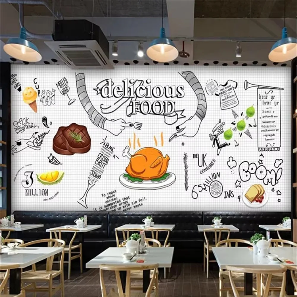 

Обои на заказ, 3d фотообои, мел, ручная роспись, пицца, торт, гостиная, спальня, телевизор, декоративная живопись, обои, домашний декор