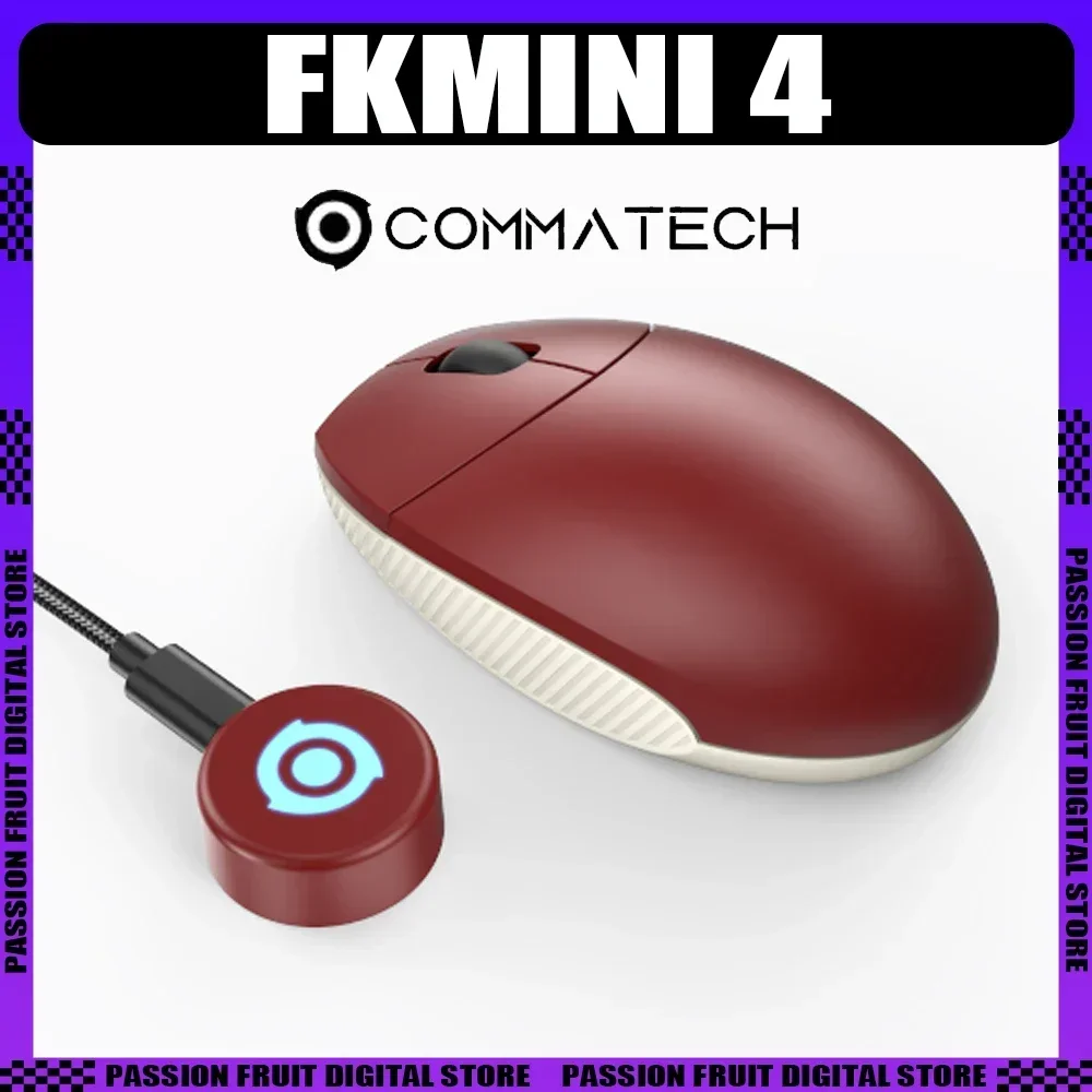 COMMATECH FKMINI4 Wireless Mouse 8K PAW3395 Bluetooth Tri-mode Low Delay E-sports Gaming Mouse Lightweight PC Gamer Accessories