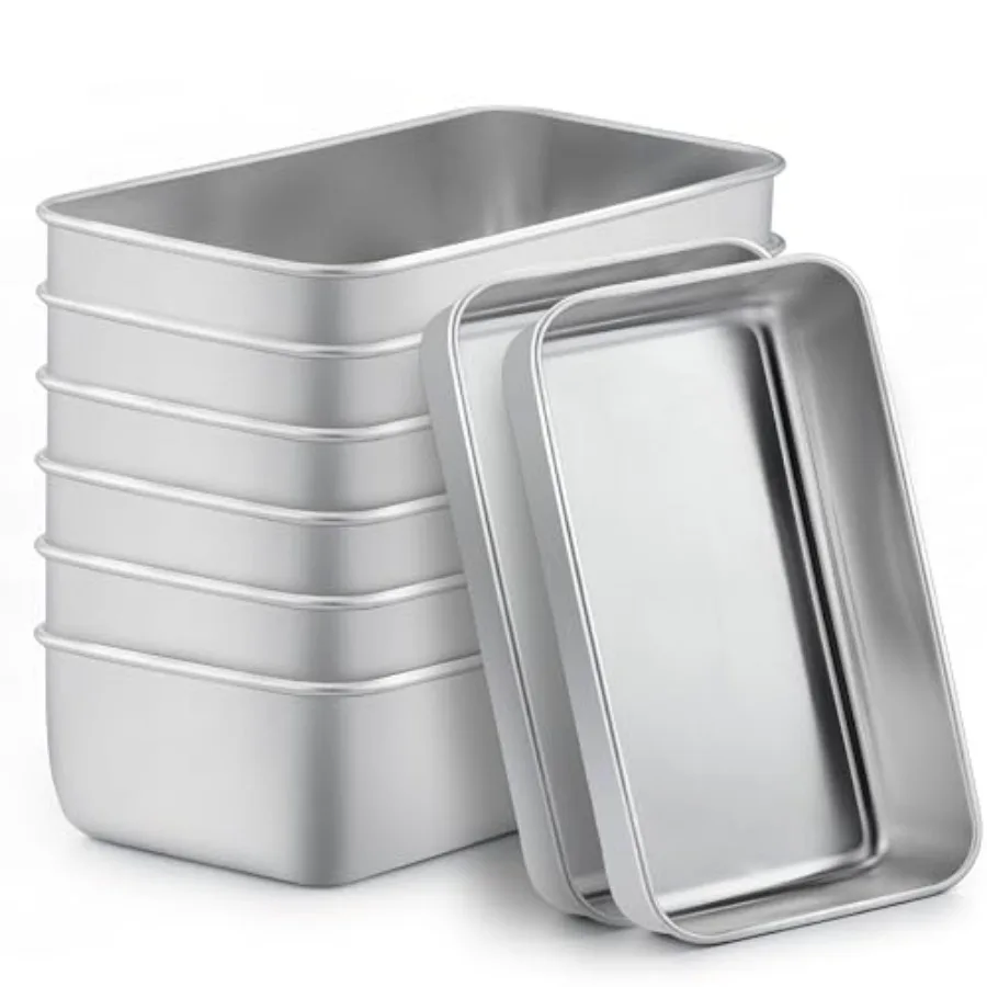 

Формы для выпечки хлеба 9 × 5 дюймов, из нержавеющей стали, для домашнего хлеба/брауни, прочные и долговечные, для духовки и микроволновки