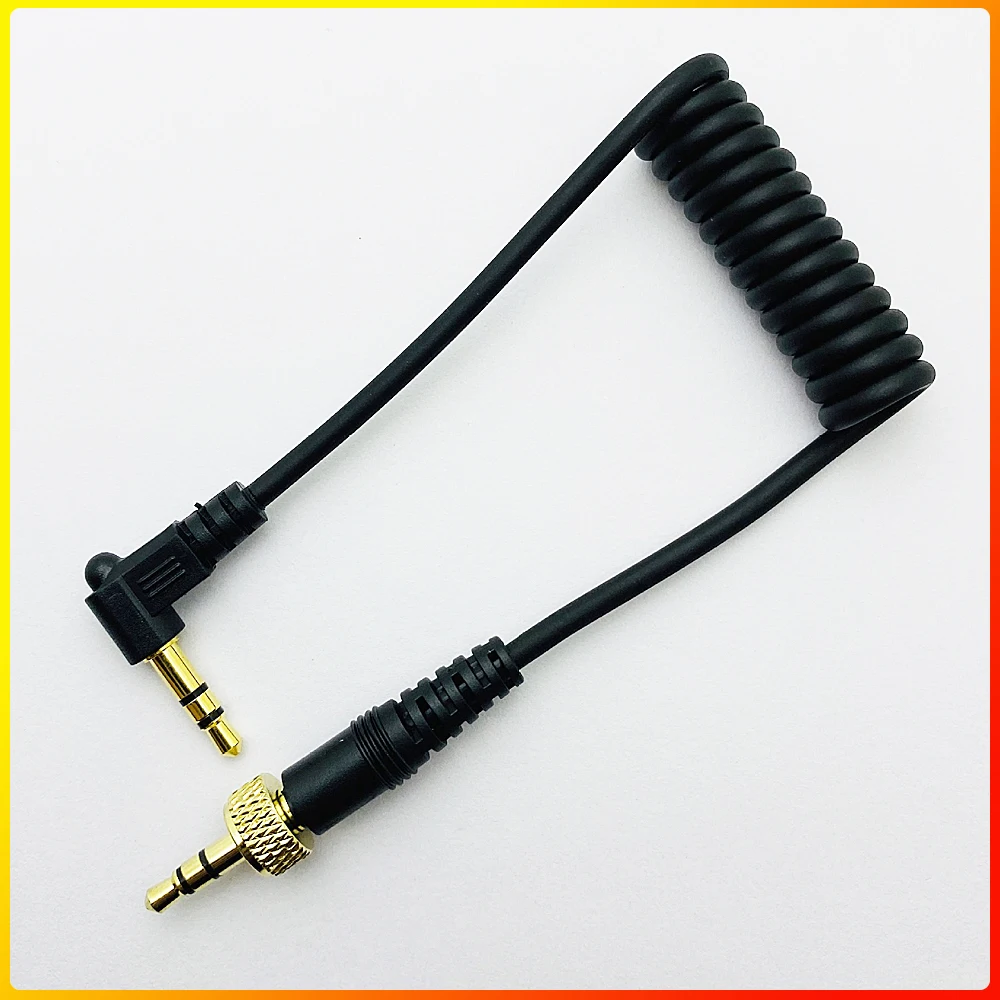 3.5mm kąt prosty do 3.5mm proste złącze Stereo kabel do aparatu podłącz do mikrofonu bezprzewodowego Sony D11/V1/D21 Sennheiser