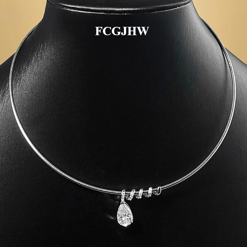 FCGJHW 3CT 5CT Moissanite Necklace for Women DIY Pendant Lab Diamond Couple Gifts 100% Real S925 Sterling Silver Jewelry 2026
