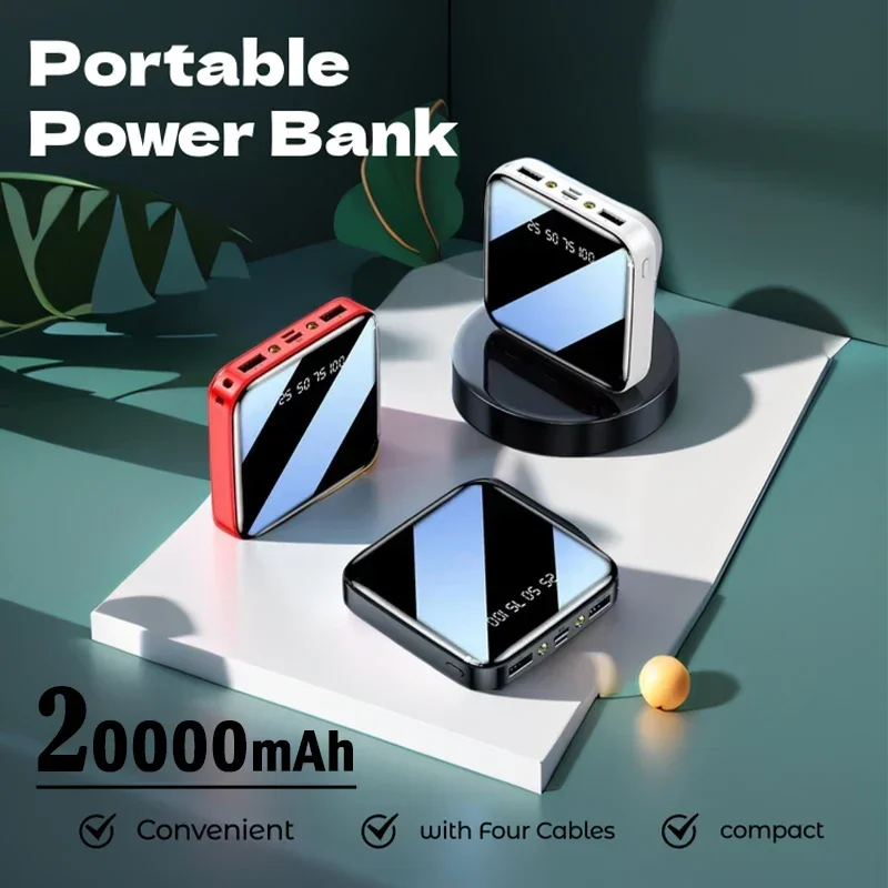 Mini Power Bank 20000mAh Portable Super Fast Charger Poverbank Digital Display External Battery Pack For iPhone Xiaomi Samsung