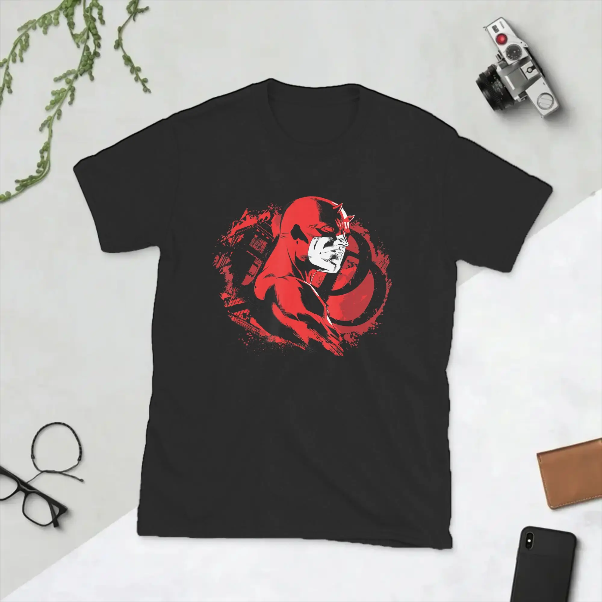 Daredevils Anime Cartoon Men's T Shirts  Funny Tees Short Sleeve Crew Neck T-Shirts 100% Cotton Gift Idea Clothing