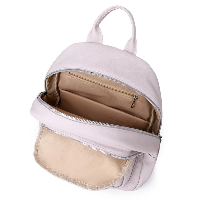 Mochila de piel sintética para mujer, bolso escolar de gran capacidad, de viaje, para ir de compras, para Clase de Estudiante