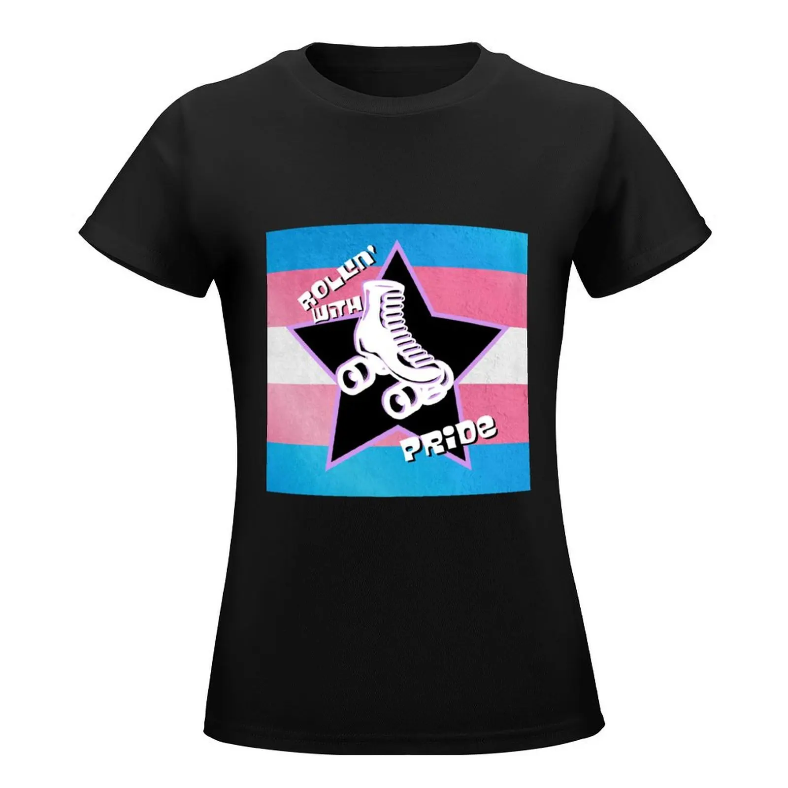 Rollin' With Transgender Pride T-Shirt customs design your own vintage clothes western t-shirt dress for Women