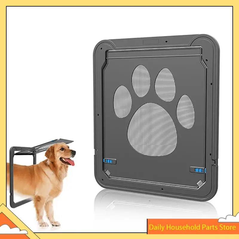 Cerca para animais de estimação, porta de acesso gratuita, 4 vias, plástico com tampa, cão grande, gato, portão de aba para tela, janela, túnel, segurança, quente!