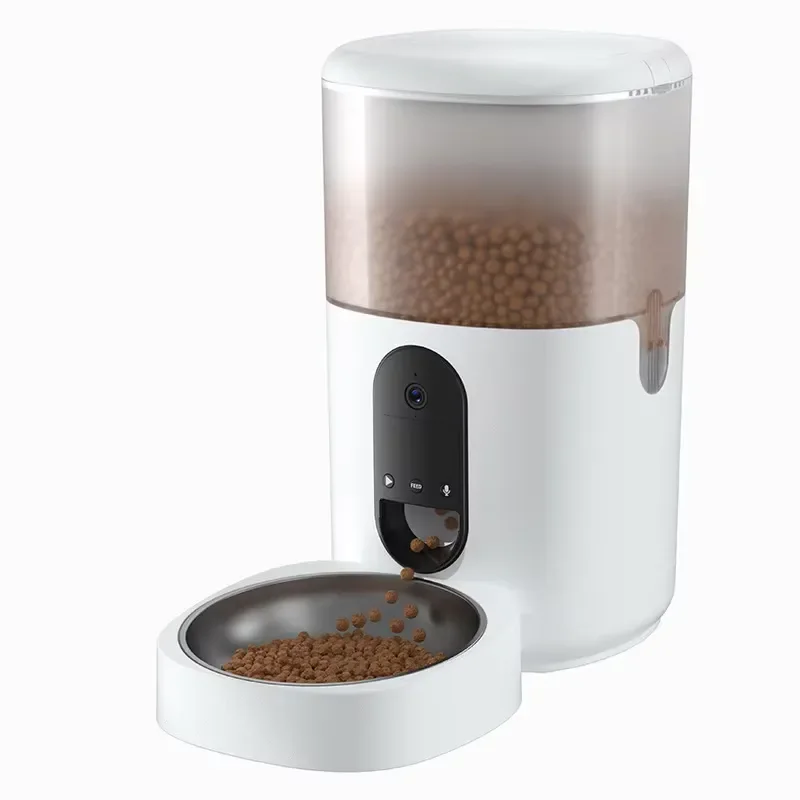 Automatic Pet Food Dispenser Plastic Dog Cat Feeder Bowl Smart Video Monitor Inventory Control Supply for Small Medium