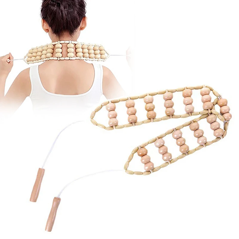 

Massager Roller Handmade Massage Roller Rope Wooden Massager Tool For Body Muscle Pain Relief Clear The Meridians Home Portable