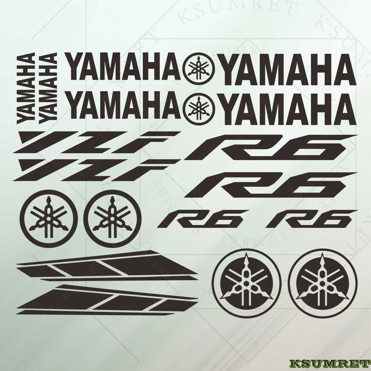 

For Yamaha R6 Logo Sticker Motorcycle Decal Helmet Emblem