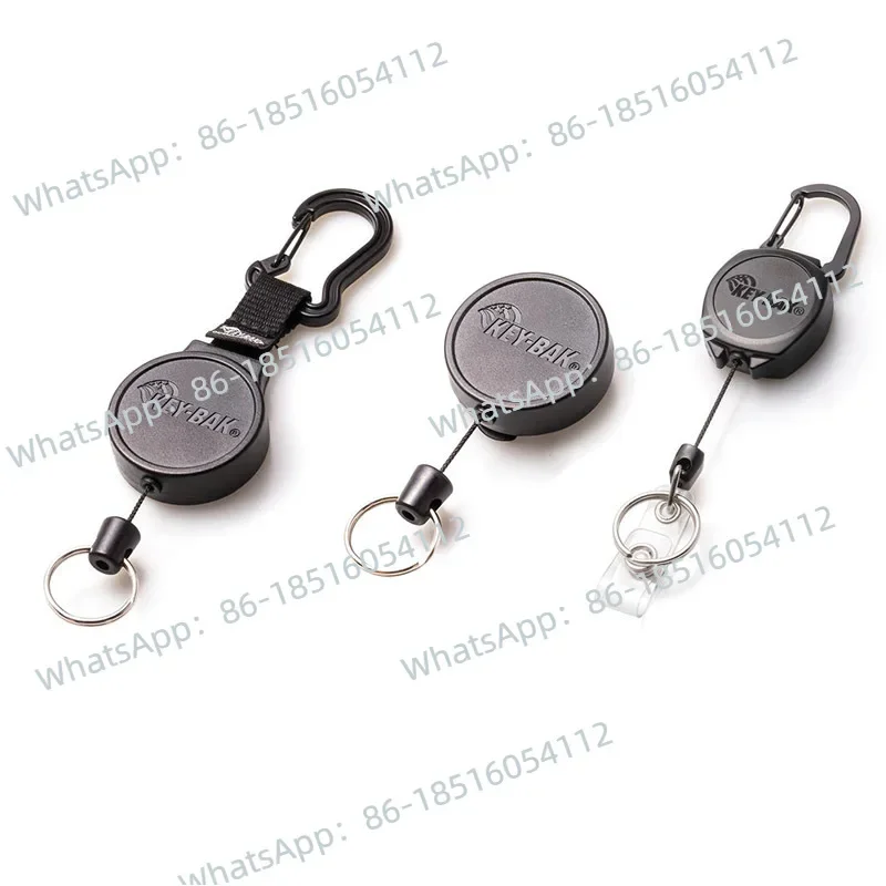 

2026-Imported telescopic keychain anti-lost lightweight ring, certificate hanging automatic chain