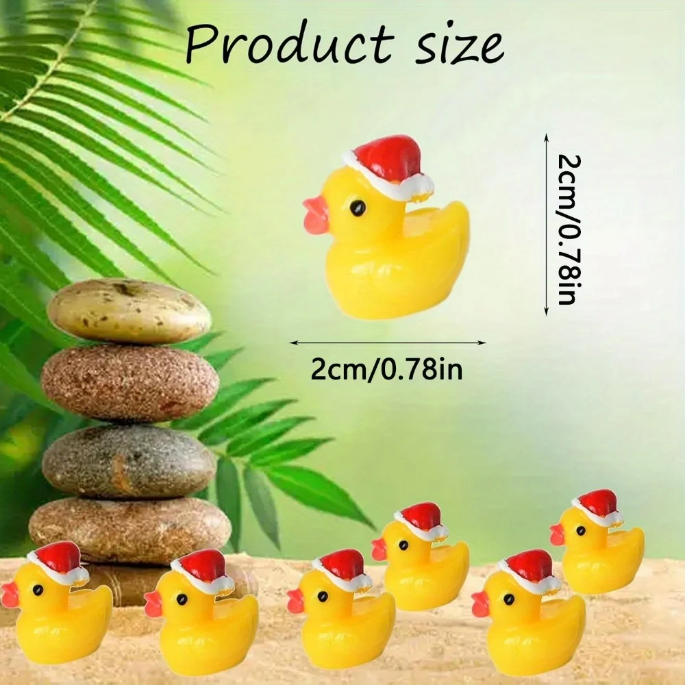Adorable Yellow Mini Resin Duck Figurines Delightful Decorations for Fairy Gardens, Micro Landscapes, and Potted Plants