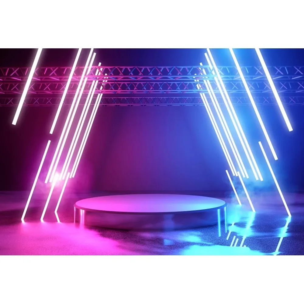 ネオンスタイルの写真の背景、夜のパーティーの装飾、ステージのプロジェクター、背景スタジオ、ステージライト、誕生日ショー