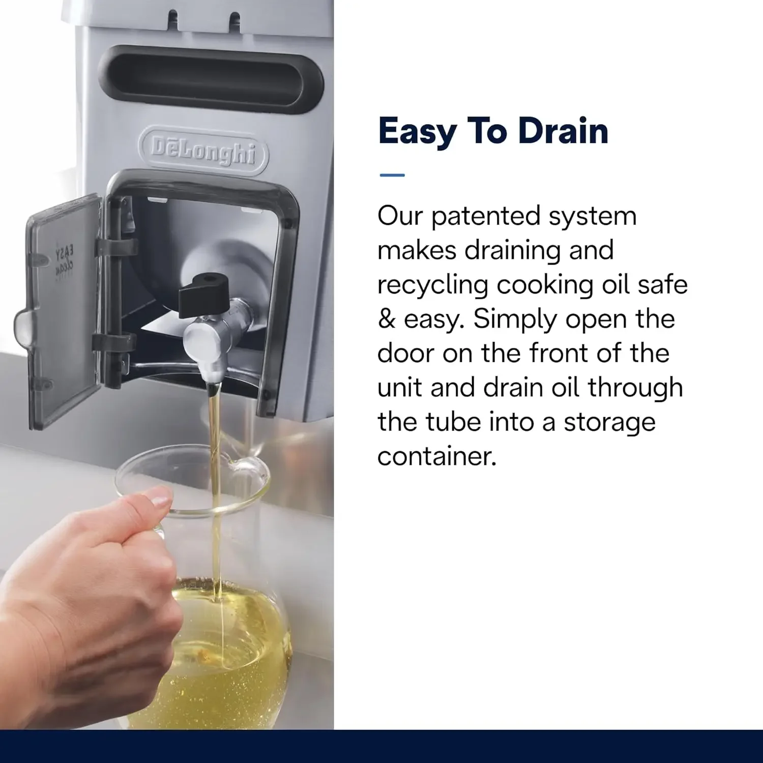 Фритюрница, серебро — емкость масла 1 галлон — система EasyClean — регулируемый термостат — ручки Cool Touch — Di