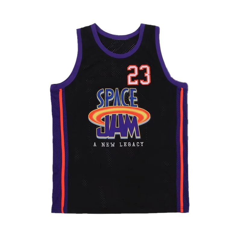 

Баскетбольные Джерси SPACE JAM NEW LEGACY 23 1 багетбольные Джерси с вышивкой дешевые высококачественные спортивные белые черные 2023