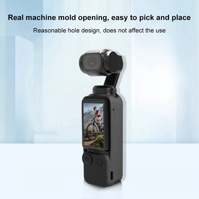 For DJI OSMO Pocket3 Camera Silicone Case Multifunctional Convenient Lens Body Protective Cover, Black Durable Easy To Use