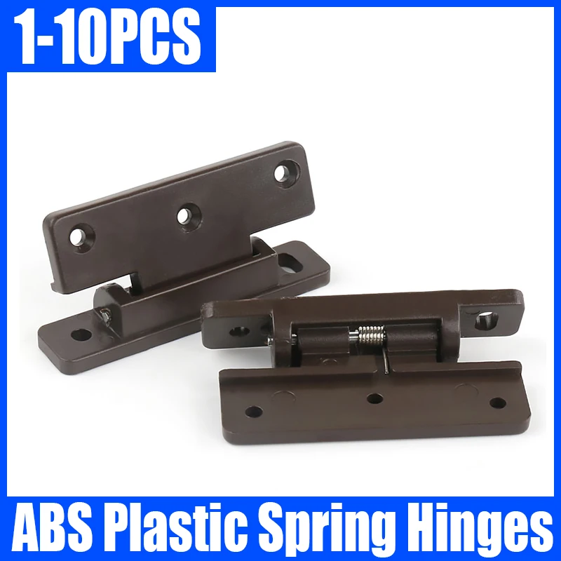 1-10PCS ABS Plastic Spring Hinges Cabinet Door Hinges Wardrobe Door Hinges Flat Small Hinges Furniture Hinges With Screws