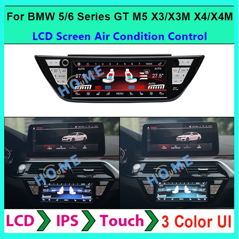 LCD Digital Touch AC Panel Display Screen Air Conditioning Control Board For BMW 5 Series G30 M5 X3 X4 X6 Series 2018-2022