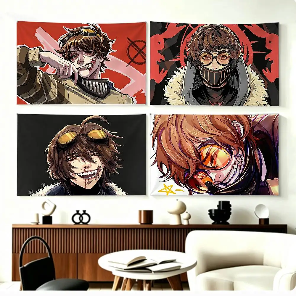 CreepypastaS T-Ticci Toby   Flags Wall Hanging Background Art Banner for Bedroom Home Outdoor Decor