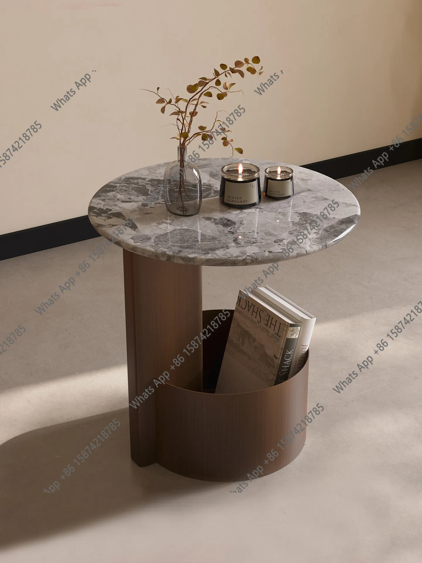 

Italian minimalist creative art sofa side few living room balcony light luxury modern high sense fashion