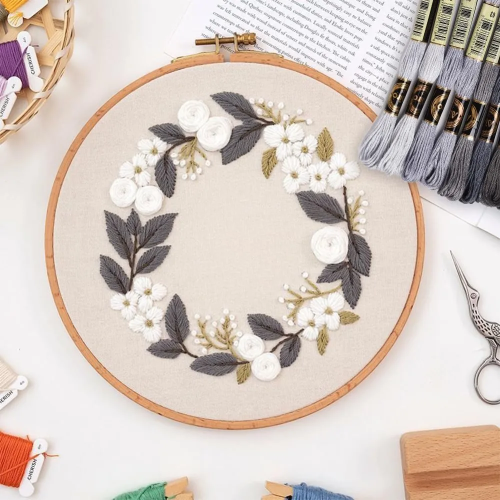 8 شلات 70 ياردة أساور الصداقة الرمادية سلسلة التطريز الموضوع الخيط 6 السواحل التدرج عبر غرزة خيوط الغزل