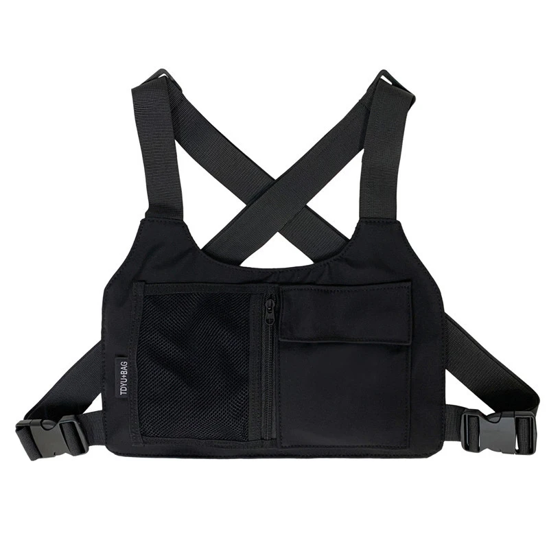 2022 Fashion Unisex Chest Bags Hip-hop Streetwear Men\'s Chest Rig Bag High Quality Nylon Tactical Vest Multifunction Waist Packs