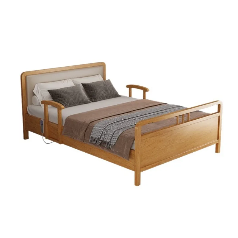 

Electric bed for the elderly Household solid wood liftable hospital bed