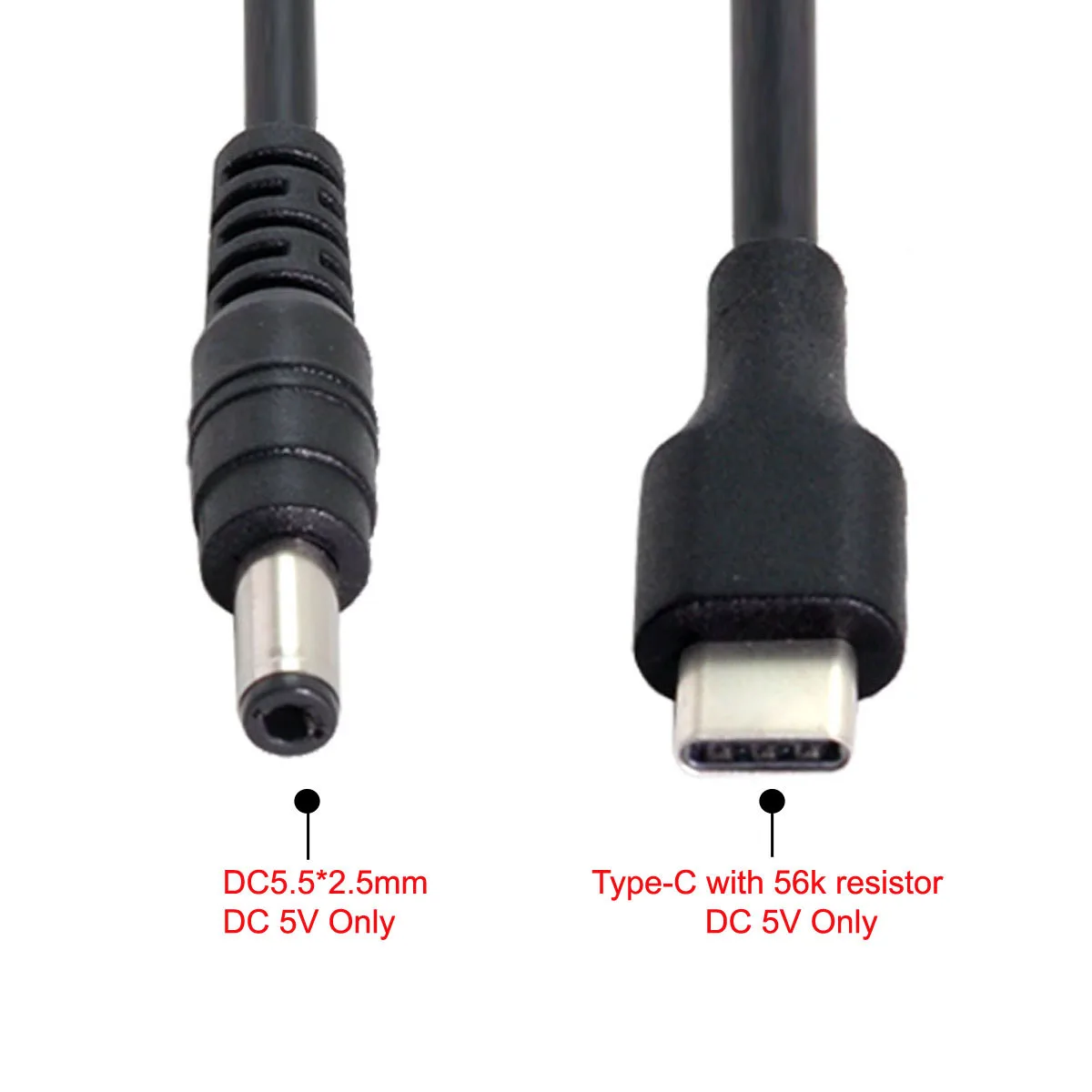 เคเบิ้ลUSB 3.1 Type C USB-C To DC 5.5 2.5มม.ปลั๊กต่อสายชาร์จสำหรับโทรศัพท์มือถือ20ซม.