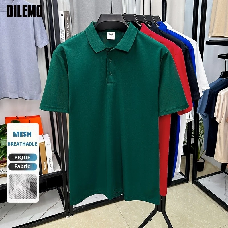 

Top Quality New Summer Neck Brand Polo Shirt For Men Short Sleeve Plain Solid Color Casual Tops Fashions Men Clothing