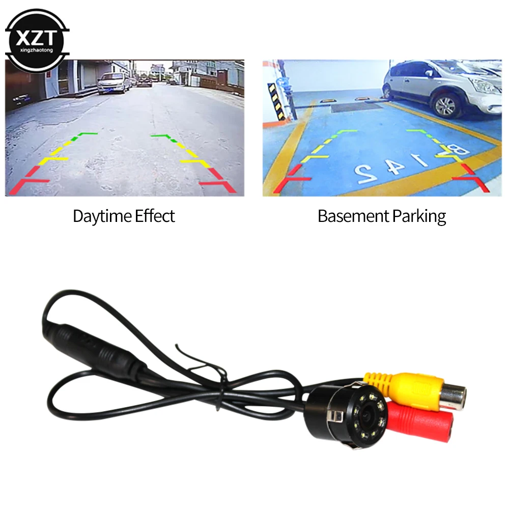 18.5mm 170 Degree Drill Hole Style Car Parking Backup Reverse Rear View Camera LED Night Vision Mini Waterproof Color CCD Image