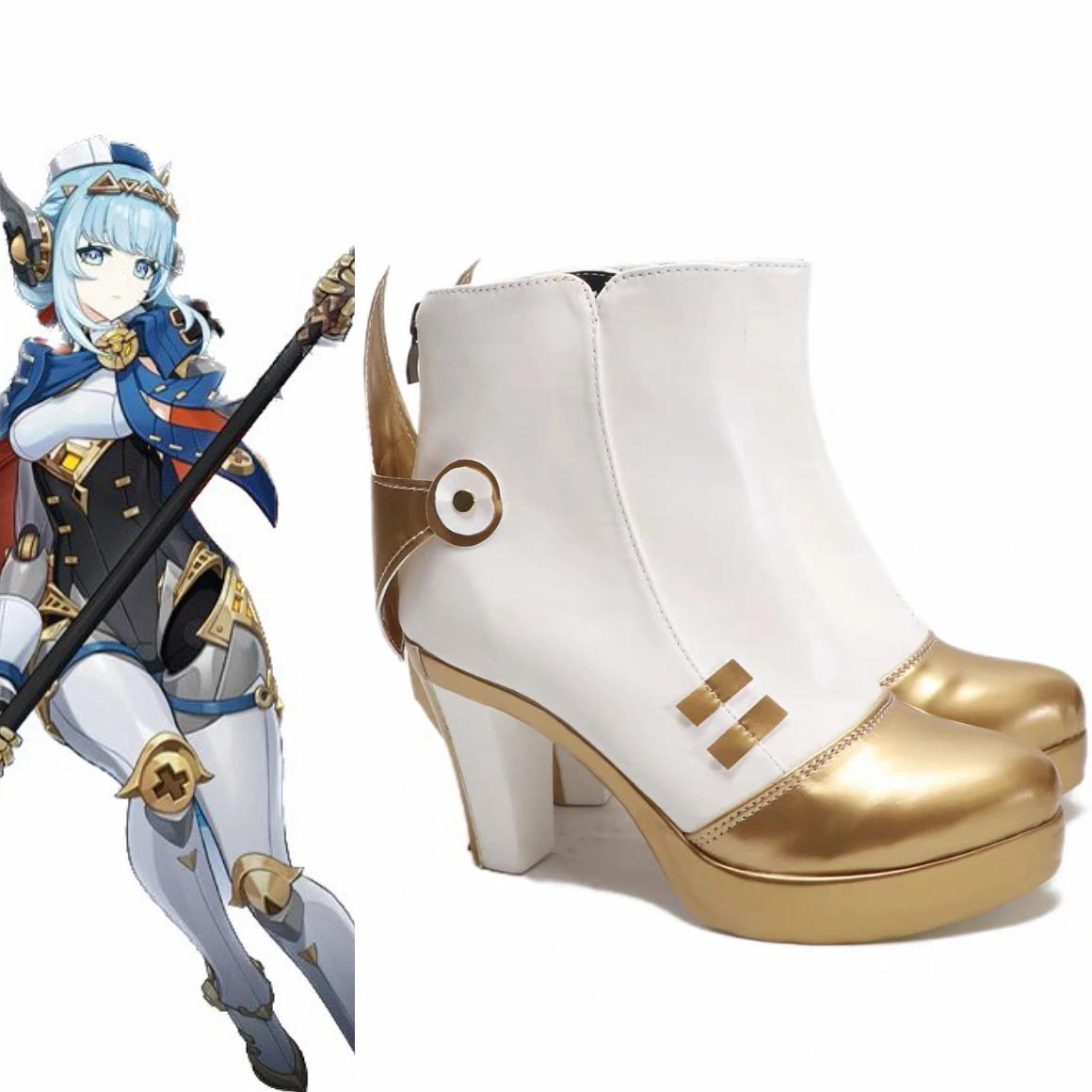 

Genshin Impact Ineffa Cosplay Shoes Boots High Heel Shoes Mechanical Girl Roleplay Halloween Party
